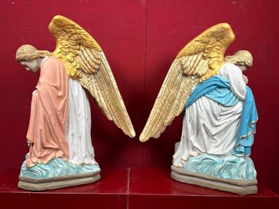 Angels style Gothic - Style en Composite Stone, Belgium  19 th century
