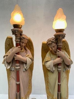 Angels Atelier Regony style Gothic Style en Composite Polychrome, France 19 th Century