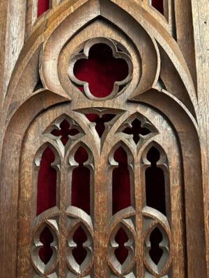 Architectural Ornaments style Gothic - Style en Oak wood, Belgium  19 th century ( Anno 1875 )