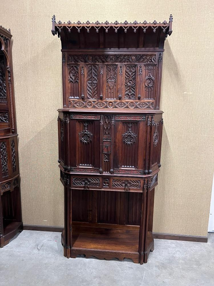 Pair Gothic - Style Cabinets Expected !