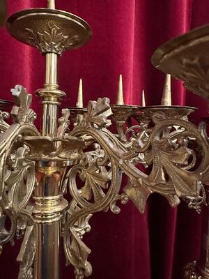 Pair Gothic - Style Candle Holders