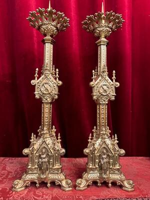 1 Gothic - Style Candle Holder - Antique CandleSticks - Fluminalis