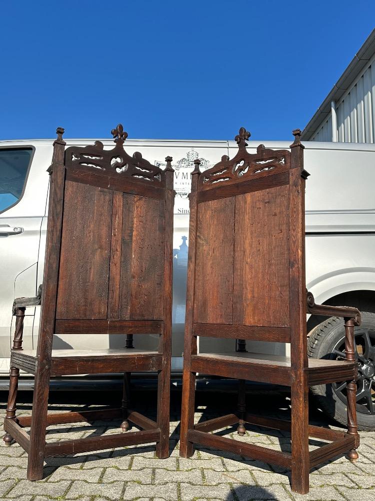 Pair Gothic - Style Chairs