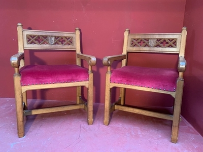 Pair Gothic - style Choir-Seats