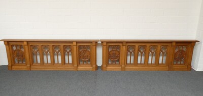 Communion Rails  style Gothic - Style en Oak, Belgium  19 th century