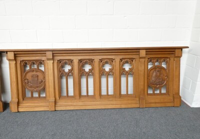 Communion Rails  style Gothic - Style en Oak, Belgium  19 th century