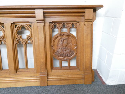 Communion Rails  style Gothic - Style en Oak, Belgium  19 th century