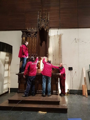Dismantling Altars 01.2019 Belgium style Gothic - style en Oak wood, Belgium 19th century
