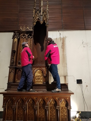 Dismantling Altars 01.2019 Belgium style Gothic - style en Oak wood, Belgium 19th century