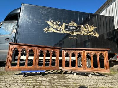 Pair Gothic - Style Double Sided Communion Rails. Total Lenght : 304 Cm.