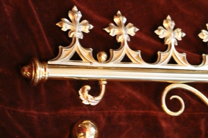 Exceptional Wall Brackets style Gothic - style en Brass / Bronze / Polished and Varnished, Belgium  19th century