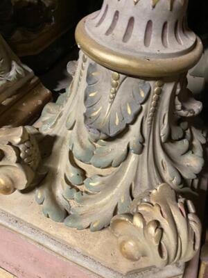 Hanging Pedestals style Gothic - Style en Plaster, France 19 th century ( Anno 1890 )