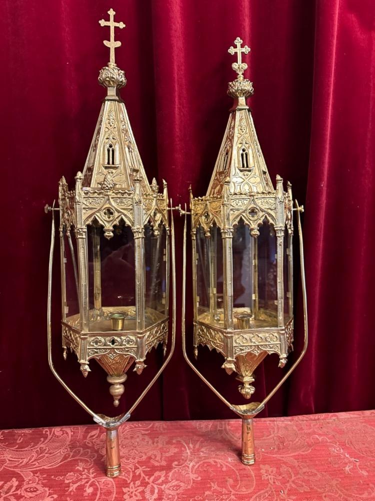 Pair Gothic - Style Lanterns