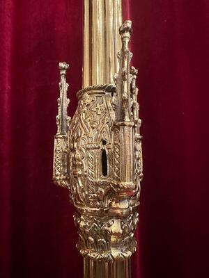 Pair Gothic - Style Matching Candle Sticks Height Without Pin.