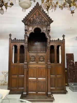 Confessionals  style Gothic - style / Romanesque en Oak wood, Roeselare St. Amandus Church Belgium 19 th century ( Anno 1865 )