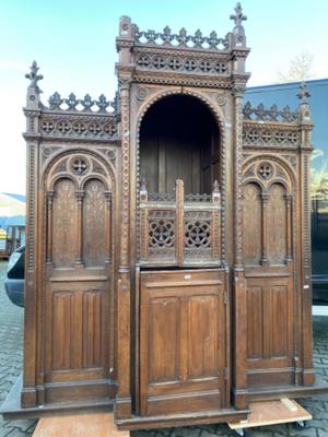 Matching Confessionals  style Gothic - style / Romanesque en Oak wood, Roeselare St Amandus Church Belgium 19 th century ( Anno 1865 )