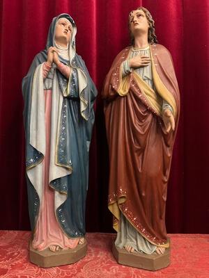 Pair Gothic - Style St. Mary & St. John Under The Cross / Calvary.