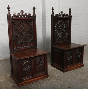 antique gothic set of 2 chairs and couch - Church Furniture - Fluminalis