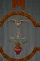 Large Banners en HAND – PAINTED  ON  SILK, Belgium 19th century ( anno 1880 )