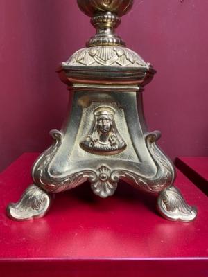 Candle Holders Measures Without Pin style Neo Baroque en Bronze Gilt, Belgium 19 th century ( Anno 1875 )