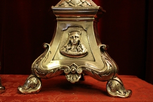 Large Candle - Holders style neo classical en Bronze / Plated, France 19th century