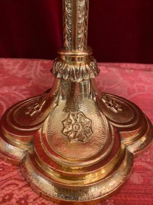 Reliquary - Relic Holders style Neo Classicistic en Bronze / Polished and Varnished, France 19 th century ( Anno 1875 )