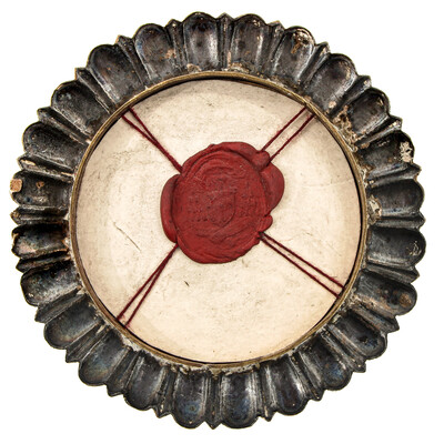 Reliquary - Relics  12 Apostles & Relic Of The True Cross / Ex Velo Bmv / Ex Pallio St. Joseph  en Silver / Glass / Originally Sealed, Belgium  19 th century