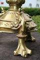 Candle Sticks style Romanesque en Brass / Bronze / Gilt, France 19th century
