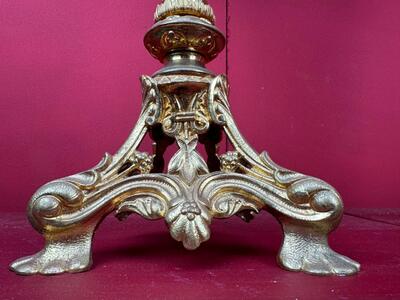 Candle Holders style Romanesque - Style en Bronze Gilt, France 19 th century ( Anno 1875 )