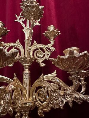 Pair Romanesque - Style Candle Holders