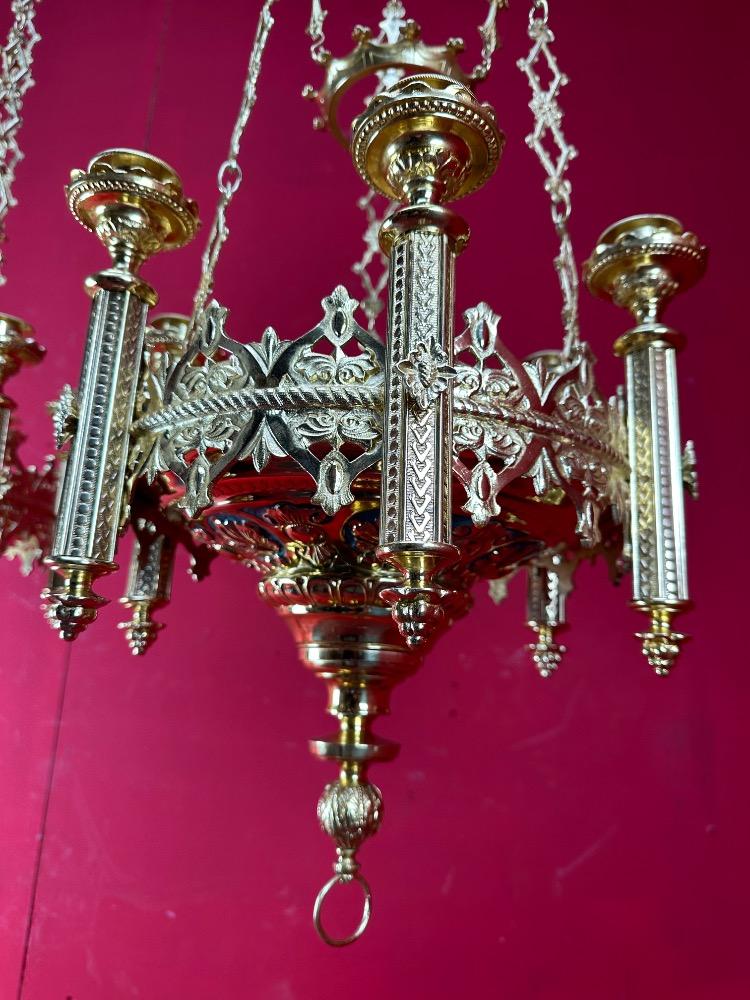 Pair Romanesque - Style Matching Sanctuary Lamps