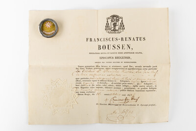 Reliquary - Relic Ex Ossibus St. Stanislaus Koska With Original Document