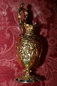 Cruets style Baroque en full silver / Gilt. Weight total 1.15 kgs., France 18 th century