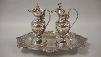 Cruets.  en silver, Belgium 19th century