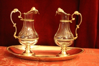Cruets en Silver / Glass, France 19th century