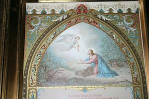 Altar Cards style Gothic - Style en Bras / Glass, Belgium  19 th century ( Anno 1890 )