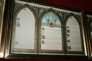 Altar Cards style Gothic - Style en Bras / Glass, Belgium  19 th century ( Anno 1890 )