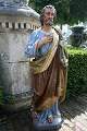 St. Joseph Statue  en Terra - Cotta Polychrome, France 19 th century