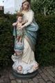 St. Mary With Child  en Plaster polychrome, France 19 th century
