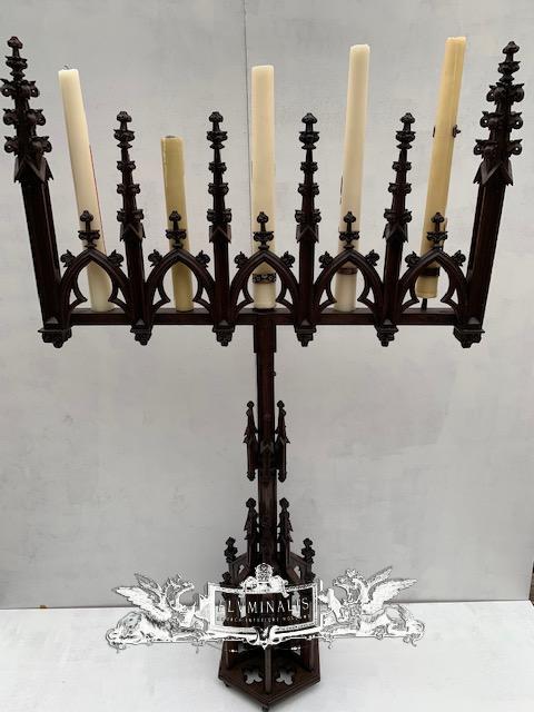 Gothic - style Pair Candle Holders - Antique CandleSticks - Fluminalis